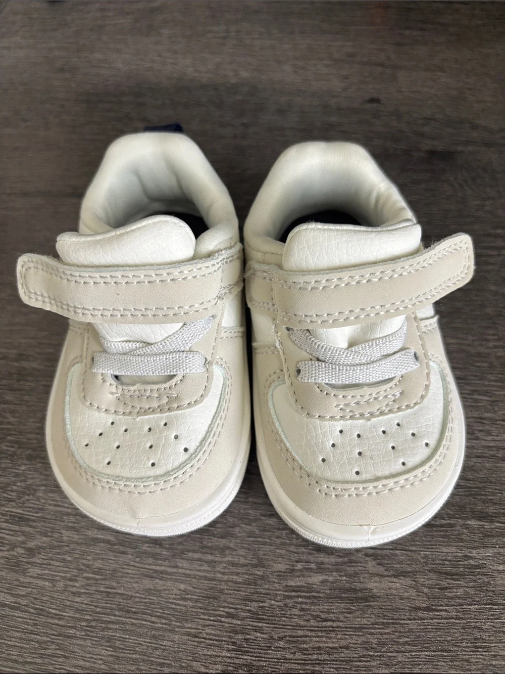 Carter's Cream-White Baby Walker Sneakers with Hook-and-Loop Strap